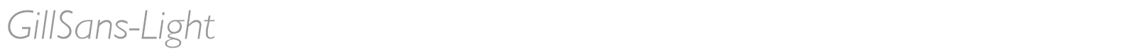 GillSans-Light font preview